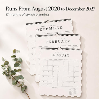 Beautiful 2026-2027 Wall Calendar - Runs August 2026 until December 2027