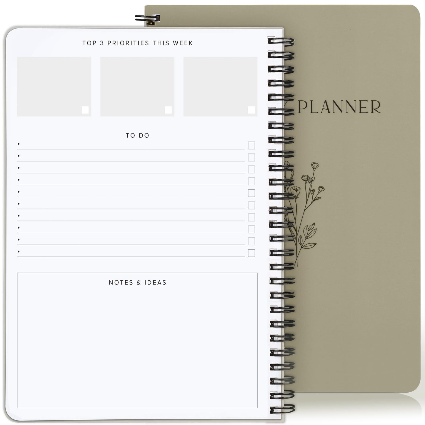 Beautiful Daily and Weekly Planner - To Do List Notebook to Easily Organize Your Agendas And Boost Productivity in School Or At Work - Stylish College or Office Supplies For Women
