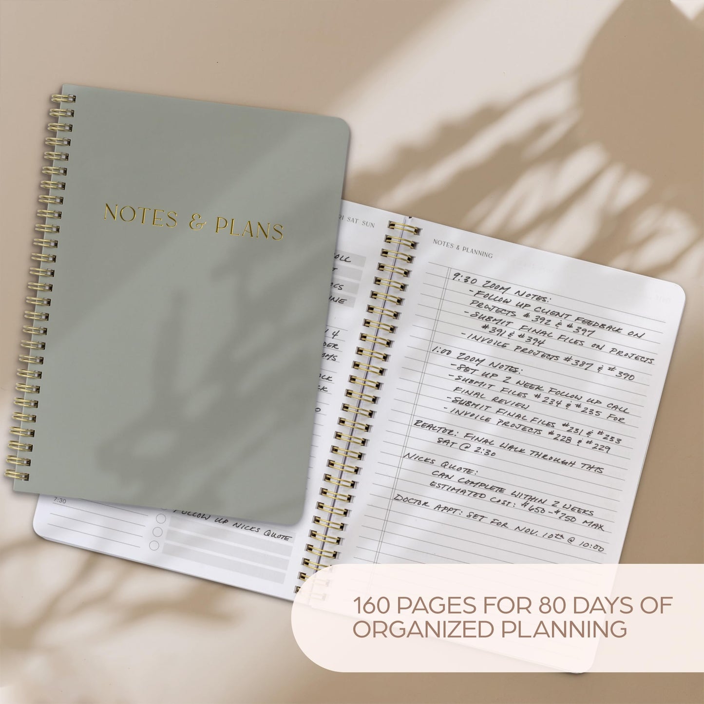 Beautiful Daily Planner And Notebook With Hourly Schedule - Aesthetic Spiral To do List Notepad to Easily Organize Your Tasks And Appointments - Stylish Book And School Or Office Supplies For Women