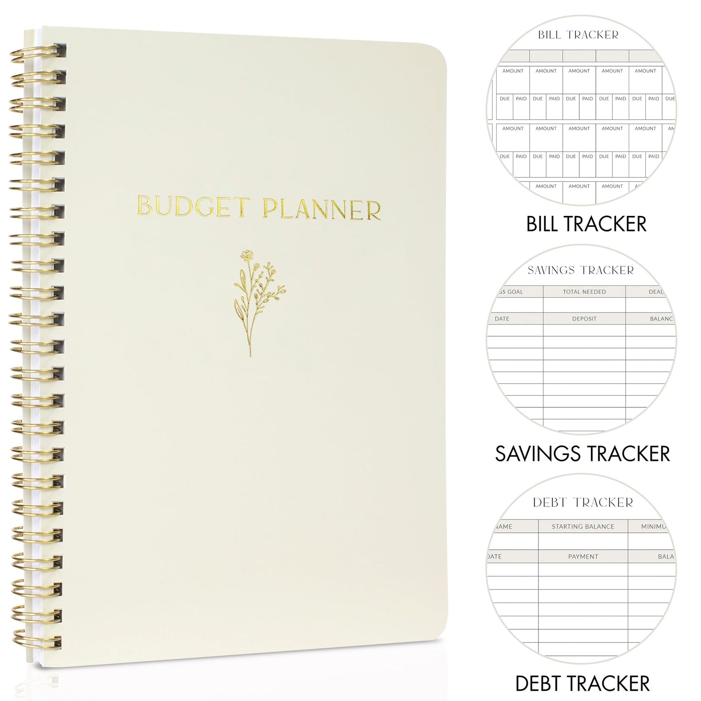 Easy to Use Monthly Budget Planner - 12 Month Financial Organizer with Expense Tracker Notebook - Monthly Money Budgeting Book That Manages Your Finances Effectively