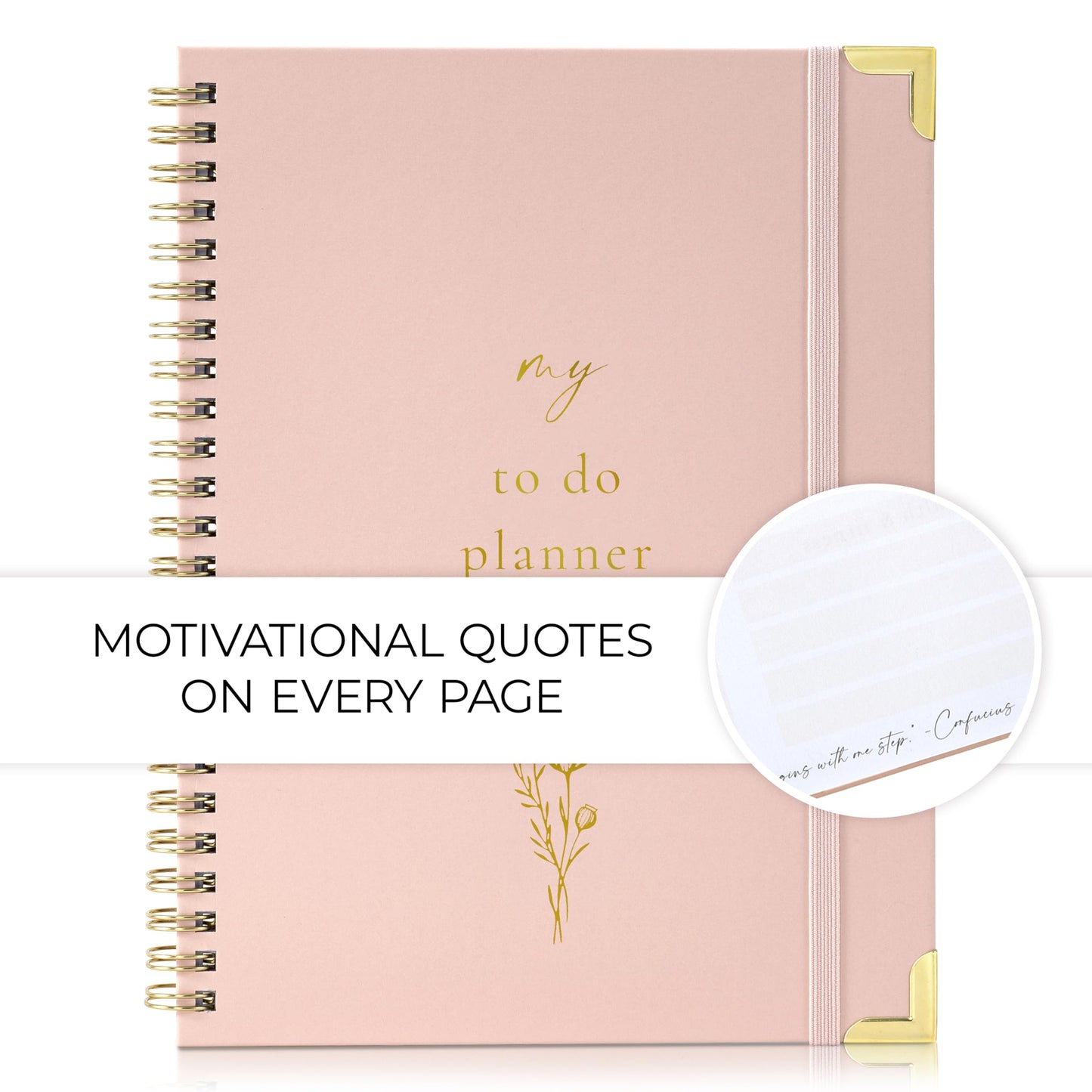 Beautiful To Do List Notebook - Aesthetic Daily Planner to Easily Organize Your Tasks And Boost Productivity - Stylish Undated ADHD Planner Gift and The Perfect School or Office Supplies For Women