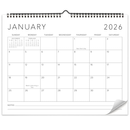 Beautiful 2026 Wall Calendar - Runs until December 2026 - Large 14.5" x 11.5" Office Wall Calendar for Easy Organizing