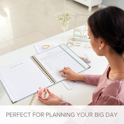 Beautiful Wedding Planner Book and Organizer - Perfect for Detailed Planning Of Your Big Day - Unique Engagement Gift for Newly Engaged Couples, Future Brides and Grooms