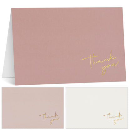 Beautiful Thank You Cards Set of 30 With Envelopes and Stickers - Elegant Blank Cards For Personalized Notes - Perfect Bulk Stationary Set For All Occasions incl. Weddings, Business & Baby Showers