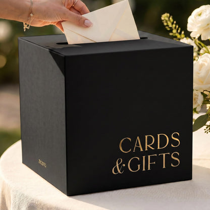 ZICOTO Elegant Wedding Card Box for a Beautiful Reception Gift Table – Lovely Card Box for Wedding, Graduation and Celebration Decor – Charming Envelope Gift Box