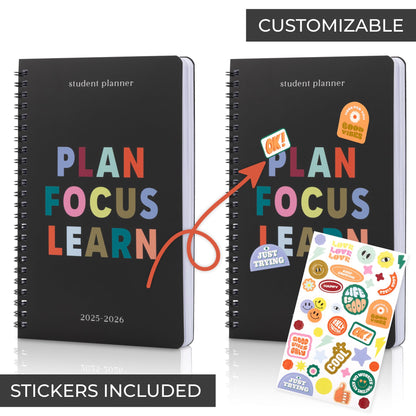 Aesthetic 2025-2026 Student Planner To Stay Organized - A Beautiful 8.5" x 5.5" Planner for Middle and High School Students with Weekly & Monthly Spreads For The 25-26 Academic Year