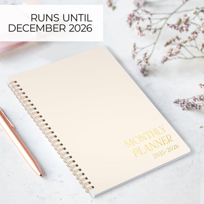 Beautiful 2025-2026 Monthly Planner and Calendar Book - To Do List Notebook That Easily Organizes Your Tasks to Boost Productivity - Runs From January 2025 Until December 2026