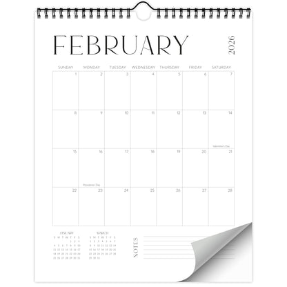 Beautiful 2026 Wall Calendar - Runs until December 2026 - Large 14.5"x11.5" Office Wall Calendar for Easy Organizing