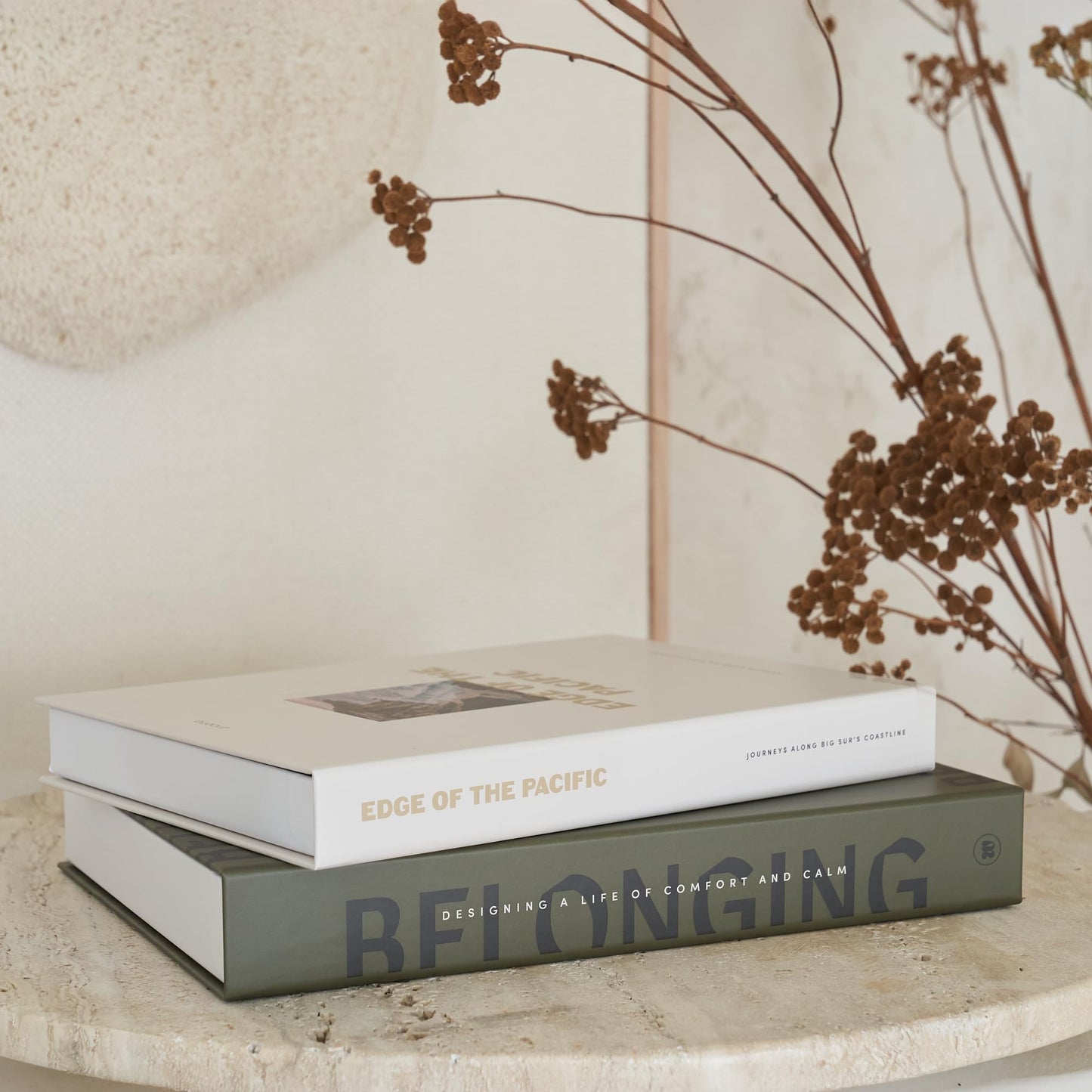 ZICOTO Beautiful Decorative Book Boxes – Set of 2 Faux Books with Lids, Paper-Covered Storage for Coffee Table, Bookshelf or Mantel – Modern Photo & Keepsake Organizer