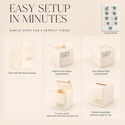 ZICOTO Elegant Wedding Card Box for a Beautiful Reception Gift Table – Lovely Card Box for Wedding, Graduation and Celebration Decor – Charming Envelope Gift Box