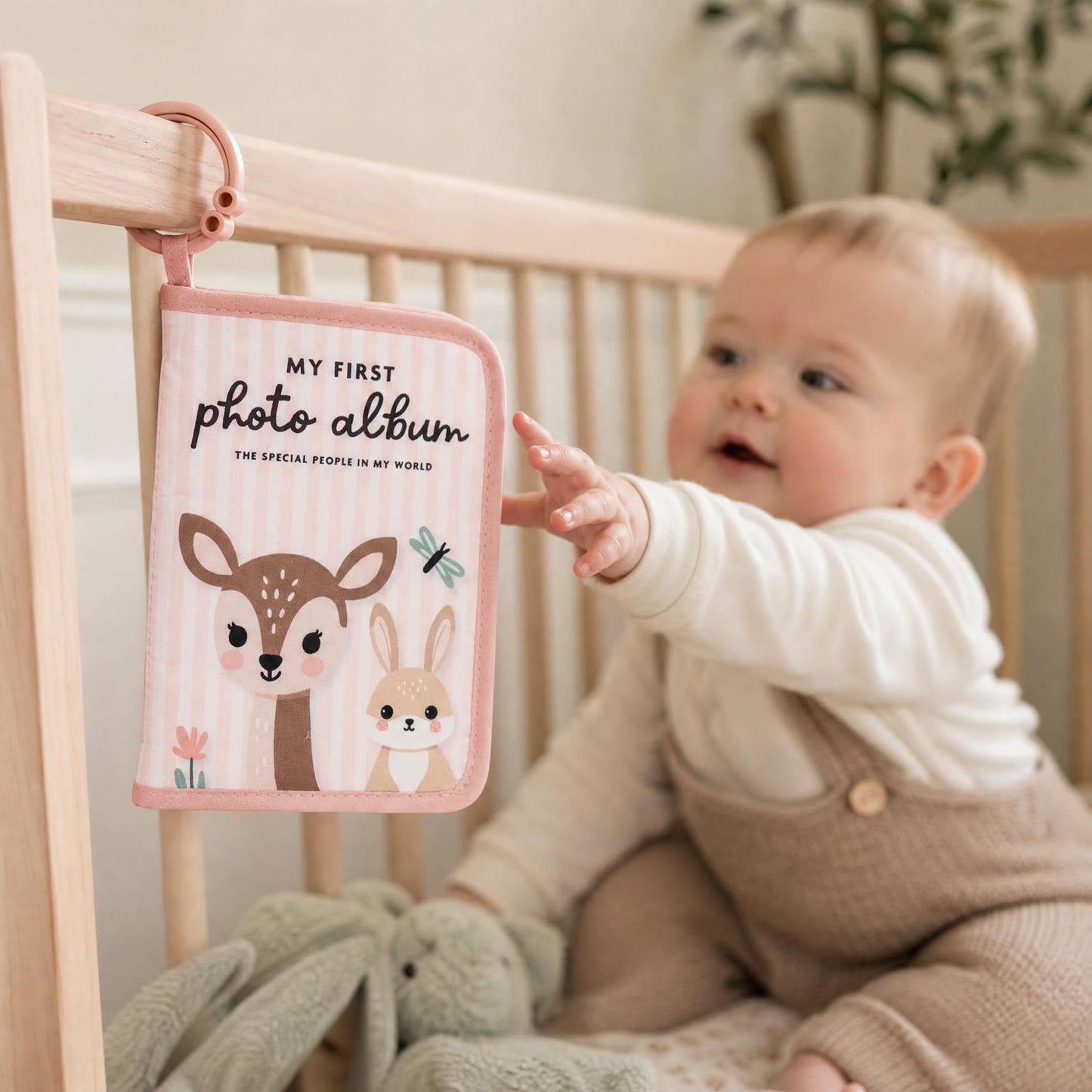 ZICOTO Adorable Baby Photo Albums with Soft Pages for Little Hands to Flip Through - First Photo Album for Baby to Recognize Family Members - Precious Baby Photo Book for Newborn & Baby Shower