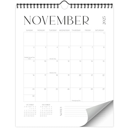 Beautiful 2025-2026 Wall Calendar - Runs from June 2025 until December 2026 - Large 14.5"x11.5" Office Wall Calendar for Easy Organizing