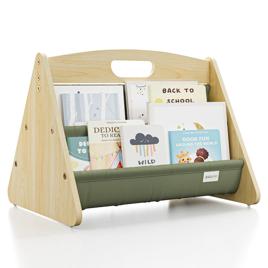 Decorative Bookshelf for Toddlers and Kids - Beautiful Montessori Shelf to Display All Books for Your Little One - The Perfect Nursery Organizer for Your Baby Girl/Boy´s Bedroom & as Play Room Decor