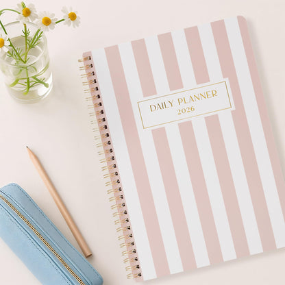 Beautiful 2026 Planner - 7" x 10" Daily Planner for Women or Men with Weekly & Monthly Spreads for Easy Planning - Perfect Calendar Book To Organize All Tasks and Boost Productivity