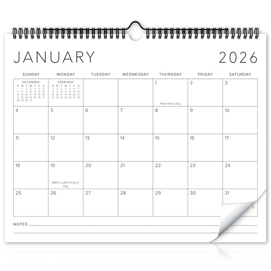Beautiful 2026 Wall Calendar - Runs from January 2026 until July 2027 - Large 14.5" x 11.5" Office Wall Calendar for Easy Organizing