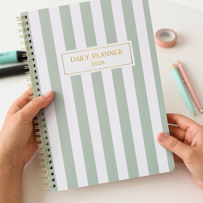 Beautiful 2026 Daily Planner - 7" x 10" Planner for Women or Men with Weekly & Monthly Spreads for Easy Planning - Beautiful Calendar Book to Organize Tasks and Boost Productivity