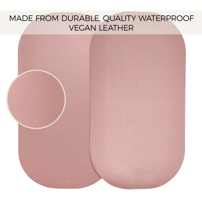 Beautiful Portable Baby Changing Pad - Wipeable and Easy to Clean Diaper Changing Mat - The Perfect Waterproof Vegan Leather Pad for Traveling