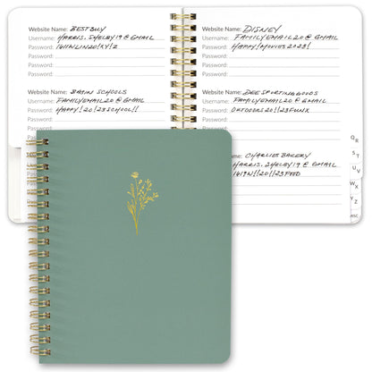 Beautiful Password Book with Alphabetical Tabs - Perfect Pocket Size Password Keeper for Seniors
