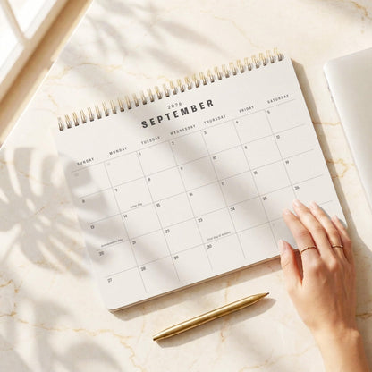 Beautiful Monthly Planner 2026–2027 – Top Spiral-Bound Calendar Book with Monthly Layouts, 8.5 x 10.95 in