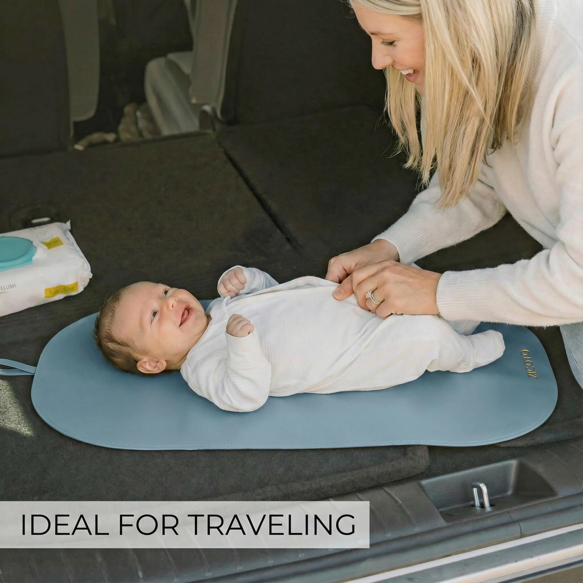 Beautiful Portable Baby Changing Pad - Wipeable and Easy to Clean