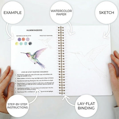 Beautiful Watercolor Workbook for Beginners - Relaxing & Easy to Paint