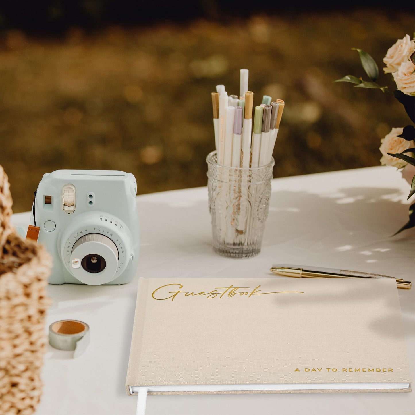 ZICOTO Beautiful Wedding Guest Book for Your Wedding Reception - Simply Elegant Guestbook to Sign in and Add Polaroid Photos - The Perfect Wedding Or Baby Shower Guest Book for The Special Day