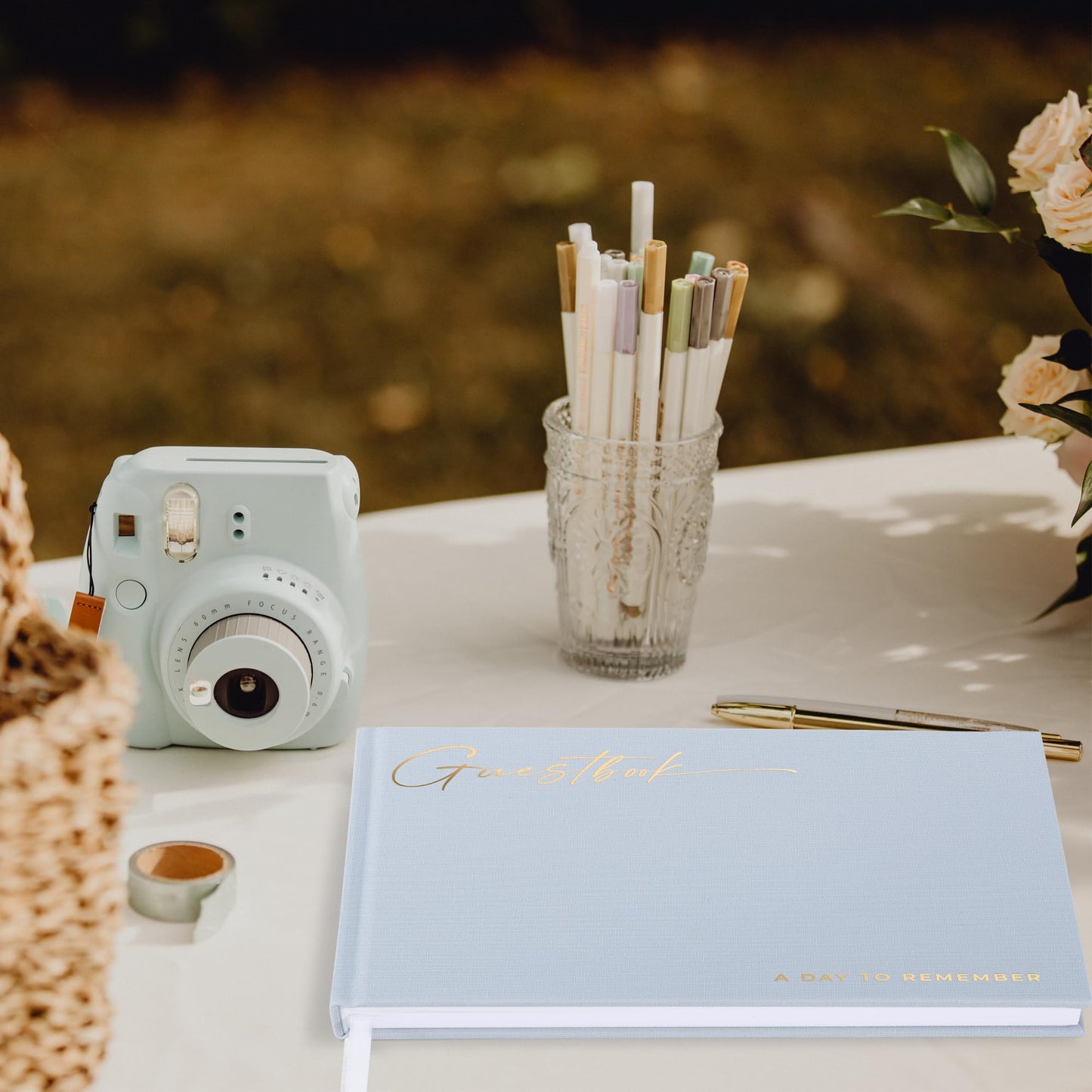 ZICOTO Beautiful Wedding Guest Book for Your Wedding Reception - Simply Elegant Guestbook to Sign in and Add Polaroid Photos - The Perfect Baby Shower Guest Book for The Special Day