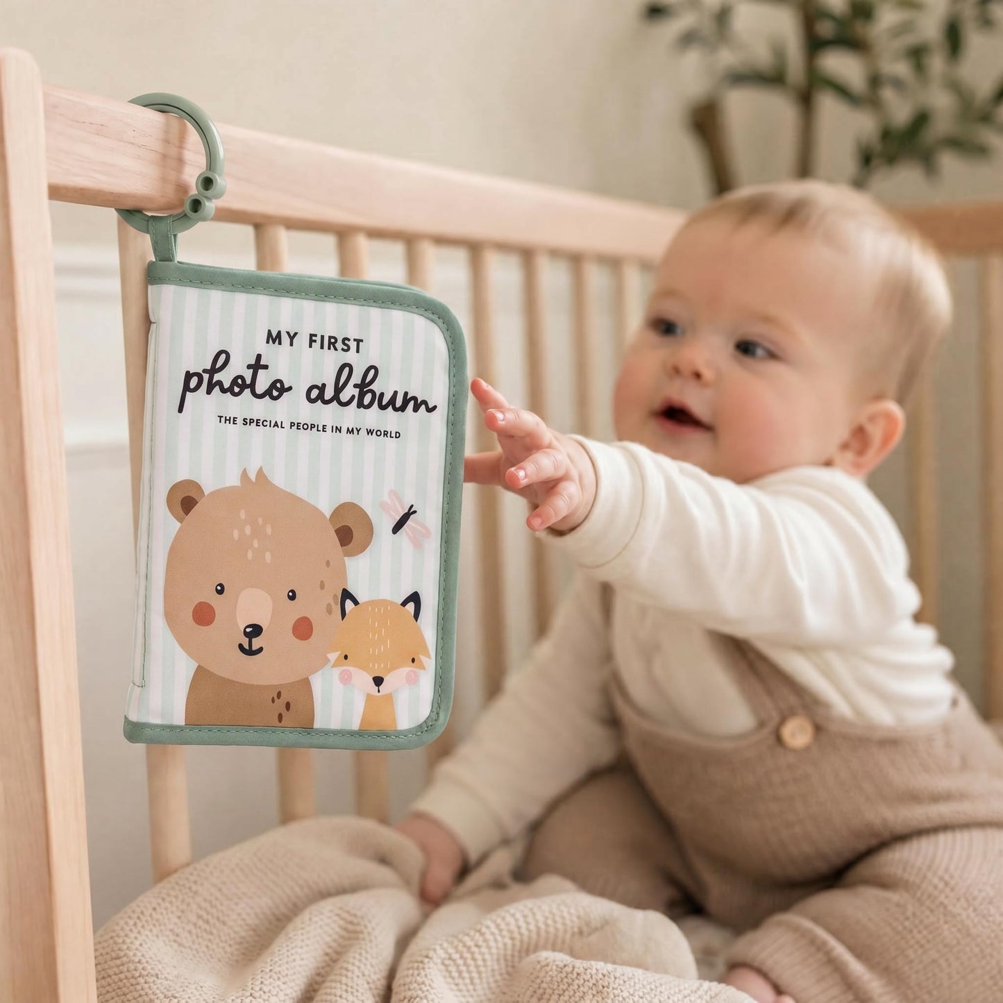 ZICOTO Adorable Baby Photo Albums with Soft Pages for Little Hands to Flip Through - First Photo Album for Baby to Recognize Family Members - Precious Baby Photo Book for Newborn & Baby Shower