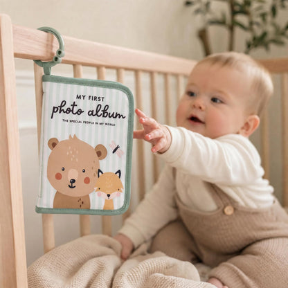 ZICOTO Adorable Baby Photo Albums with Soft Pages for Little Hands to Flip Through - First Photo Album for Baby to Recognize Family Members - Precious Baby Photo Book for Newborn & Baby Shower
