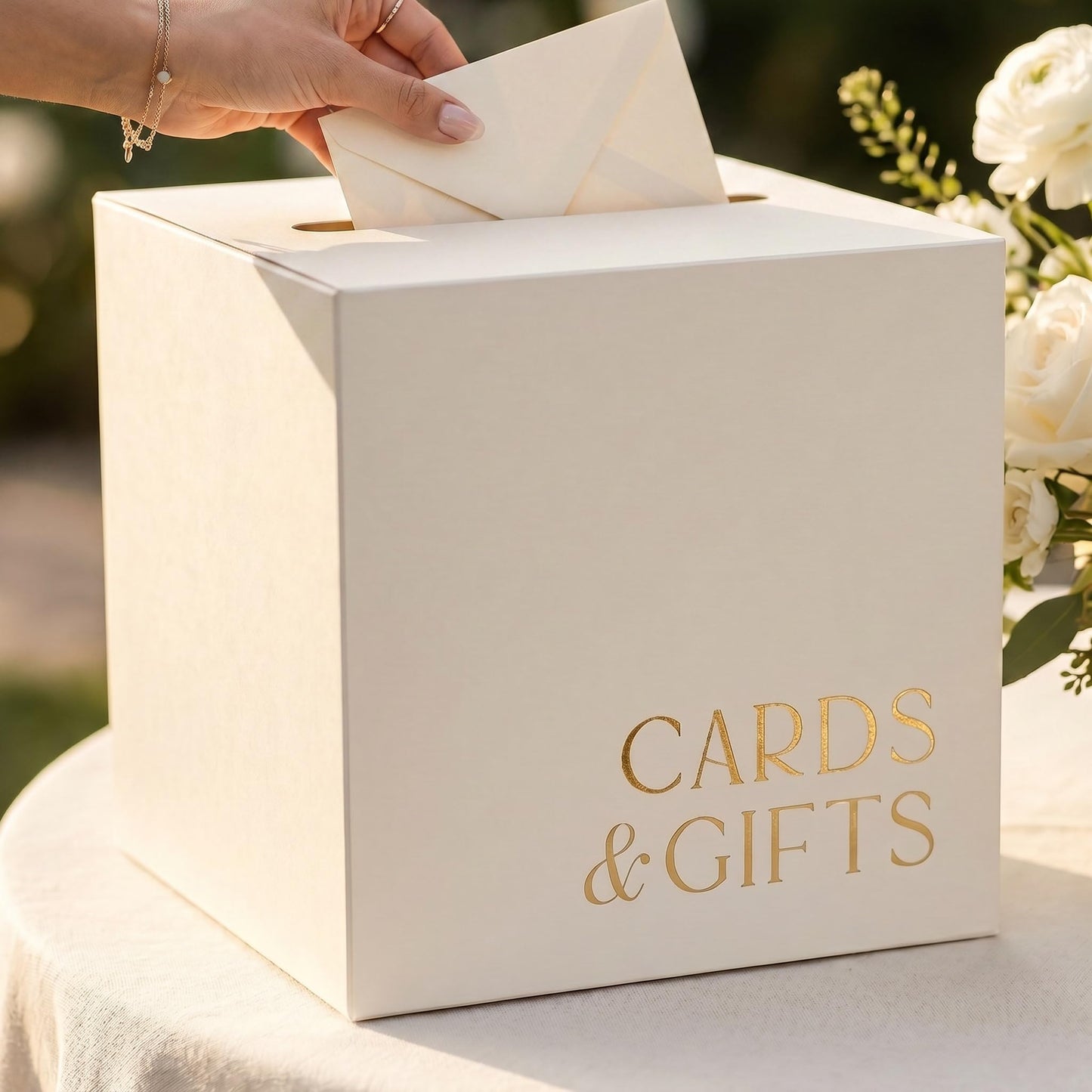 ZICOTO Elegant Wedding Card Box for a Beautiful Reception Gift Table – Lovely Card Box for Wedding, Graduation and Celebration Decor – Charming Envelope Gift Box