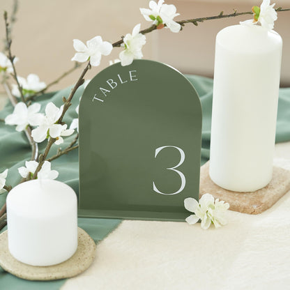 Beautiful Gold Wedding Table Numbers with Stands - Elegant Double Sided 5x7 inch Acrylic Signs Numbered 1-15 - The Perfect Decor for Your Wedding Reception Or Events