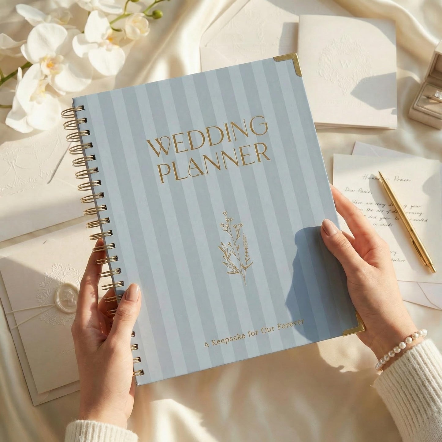 Beautiful Wedding Planner Book and Organizer - Perfect for Detailed Planning Of Your Big Day - Unique Engagement Gift for Newly Engaged Couples, Future Brides and Grooms
