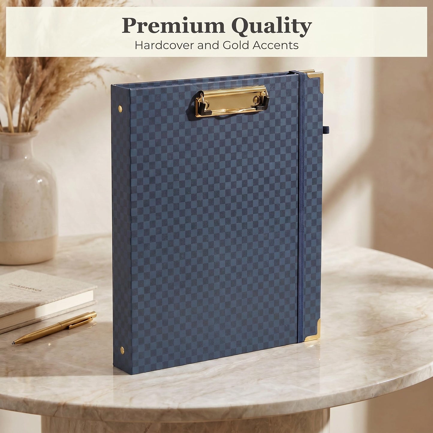 ZICOTO Elegant Clipboard Binder with Dividers - Professional Document Portfolio Notepad for Office, School, Home - with Tabs and File Folder for Easy Organization