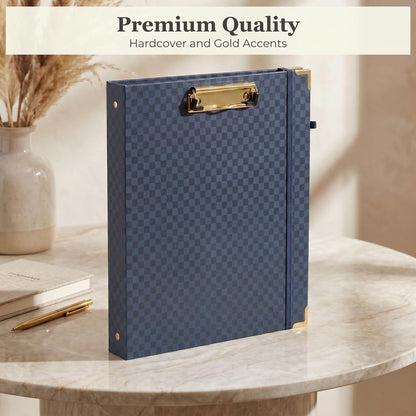 ZICOTO Elegant Clipboard Binder with Dividers - Professional Document Portfolio Notepad for Office, School, Home - with Tabs and File Folder for Easy Organization