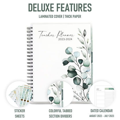 Simplified Teacher Planner For The 2022-2023 Academic School Year - Your All Inclusive 8.5"x11" Lesson Plan Book - Easily Organize Your Daily, Weekly and Monthly Classroom Schedule