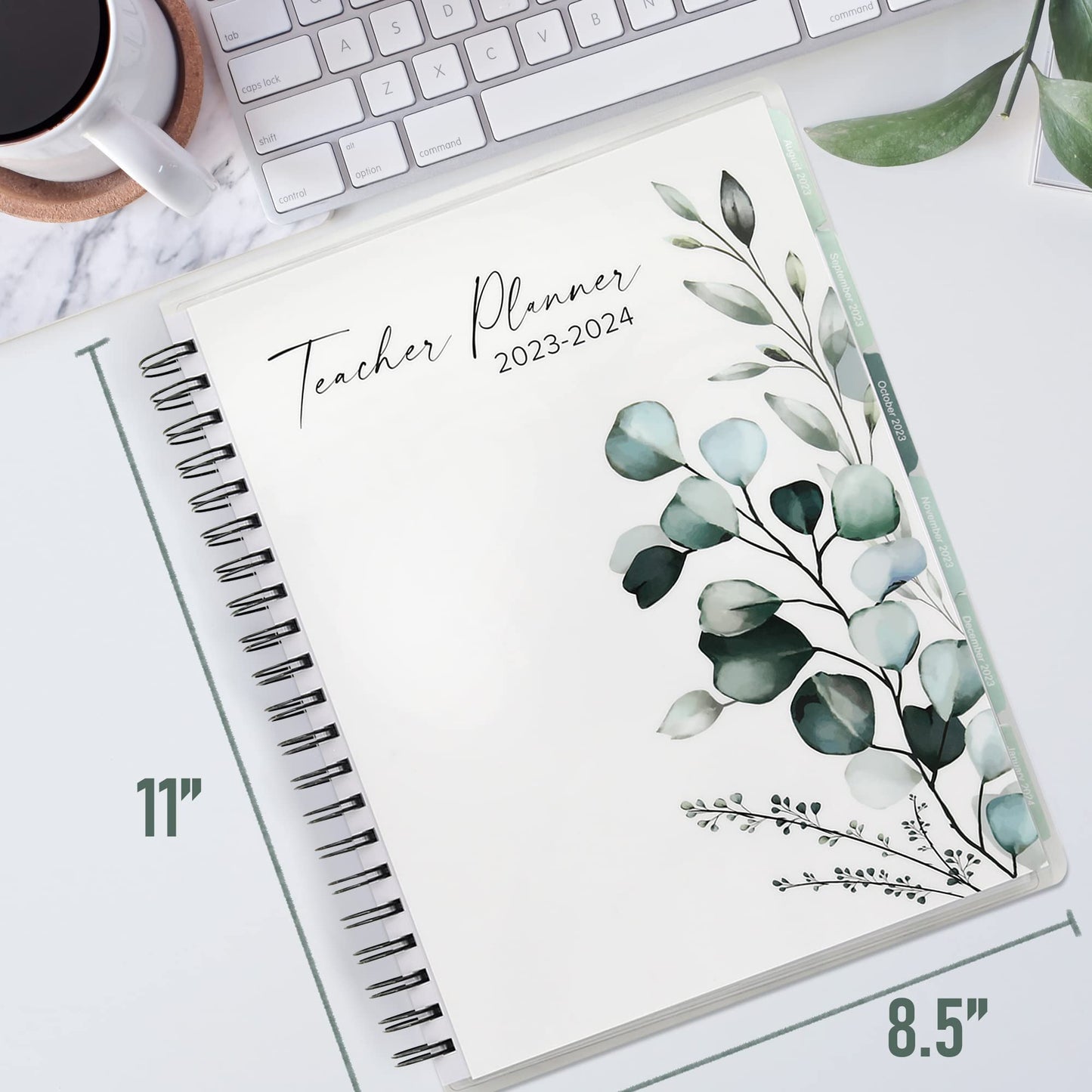 Simplified Teacher Planner For The 2023-2024 Academic School Year - Your All Incl. 8.5" x 11" Lesson Plan Book Supplies - Easily Organize Your Daily, Weekly & Monthly Classroom/Homeschool Schedule