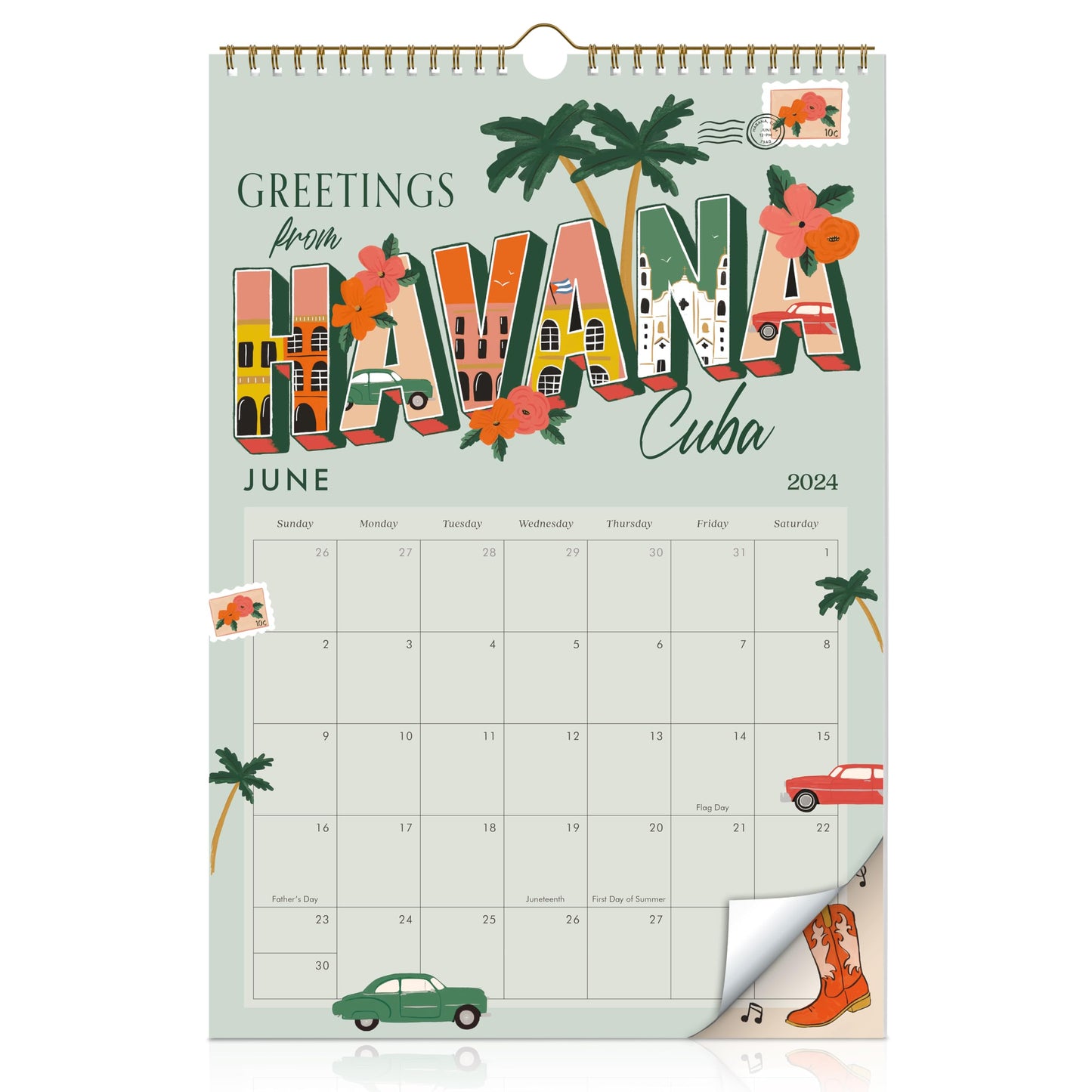 Aesthetic 2024-2025 Wall Calendar - Runs from June 2024 Until December 2025 - Twelve Beautiful Designs Inspired by Each City's Unique Charm - The Perfect Calendar Planner for Easy Organizing