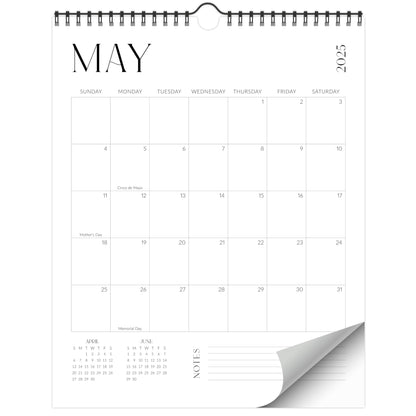 Beautiful 2025-2026 Wall Calendar - Runs from January 2025 until July 2026 - 14.5"x11.5" Office Wall Calendar for Easy Organizing
