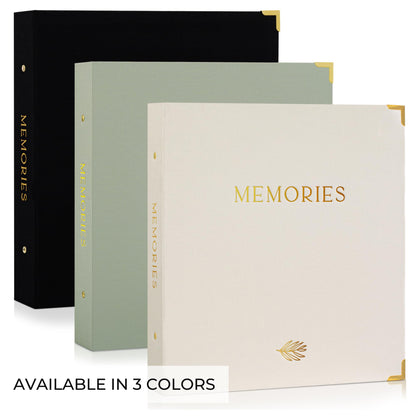 Beautiful Linen Photo Album For 4x6 Photos - Safely Holds Up To 500 Pictures of Unique Memories - The Perfect Large Photo Book To Store All Pictures of Treasured Family, Baby or Wedding Moments