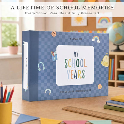 School Memory Book Scrapbook for Kids - Back to School Keepsake Album