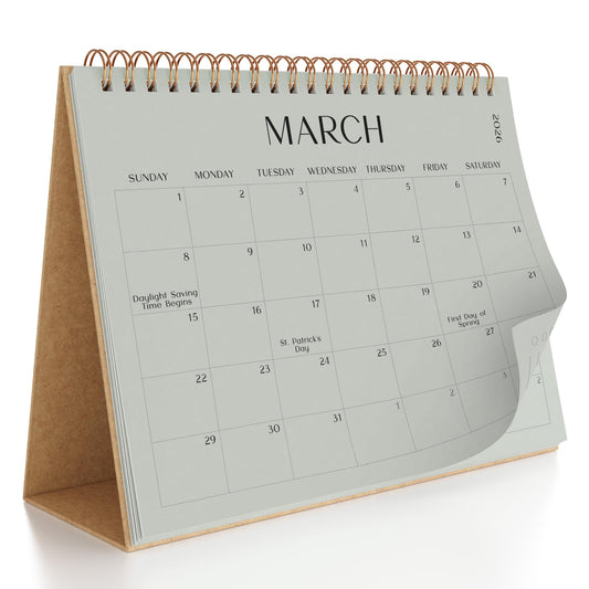 Aesthetic Desk Calendar 2025-2026 - Runs from June 2025 until December 2026 - Beautiful Small 25-26 Flip Desktop Calendar for Easy Organizing