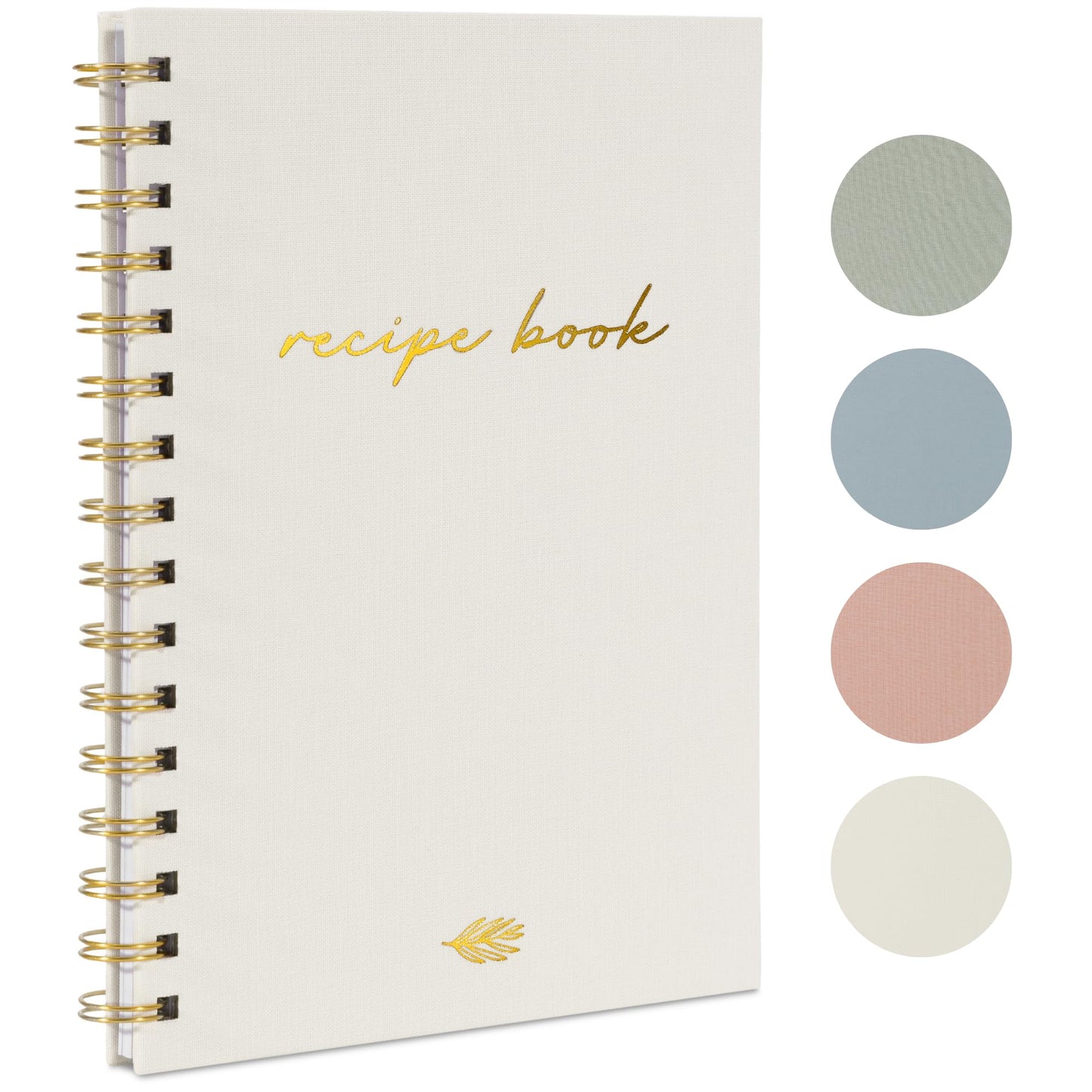 ZICOTO Aesthetic Blank Recipe Book with Linen Cover - The Perfect Recipe Notebook to Write in Your Own Recipes - Beautiful Blank Cookbook to Organize Your Recipes