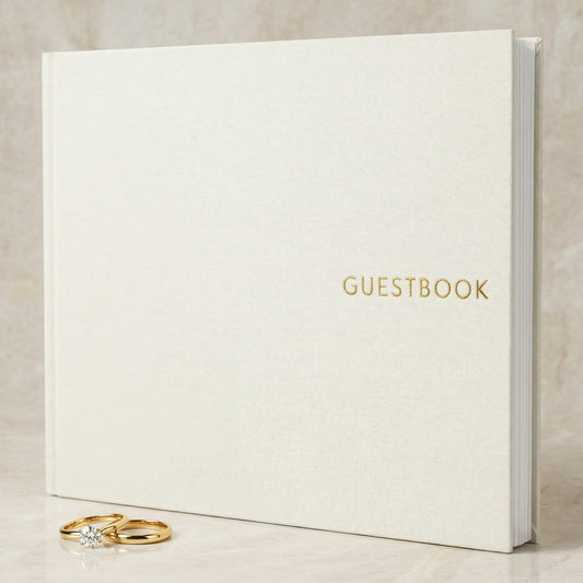 ZICOTO Beautiful Wedding Guest Book for Your Wedding Reception - Simply Elegant Guestbook to Sign in - The Perfect Baby Shower Guest Book and Addition to Your Big Day