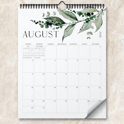 Aesthetic 2026-2027 Wall Calendar - Runs from June 2026 Until December 2027 - The Perfect Modern Greenery Calendar Planner for Easy Organizing