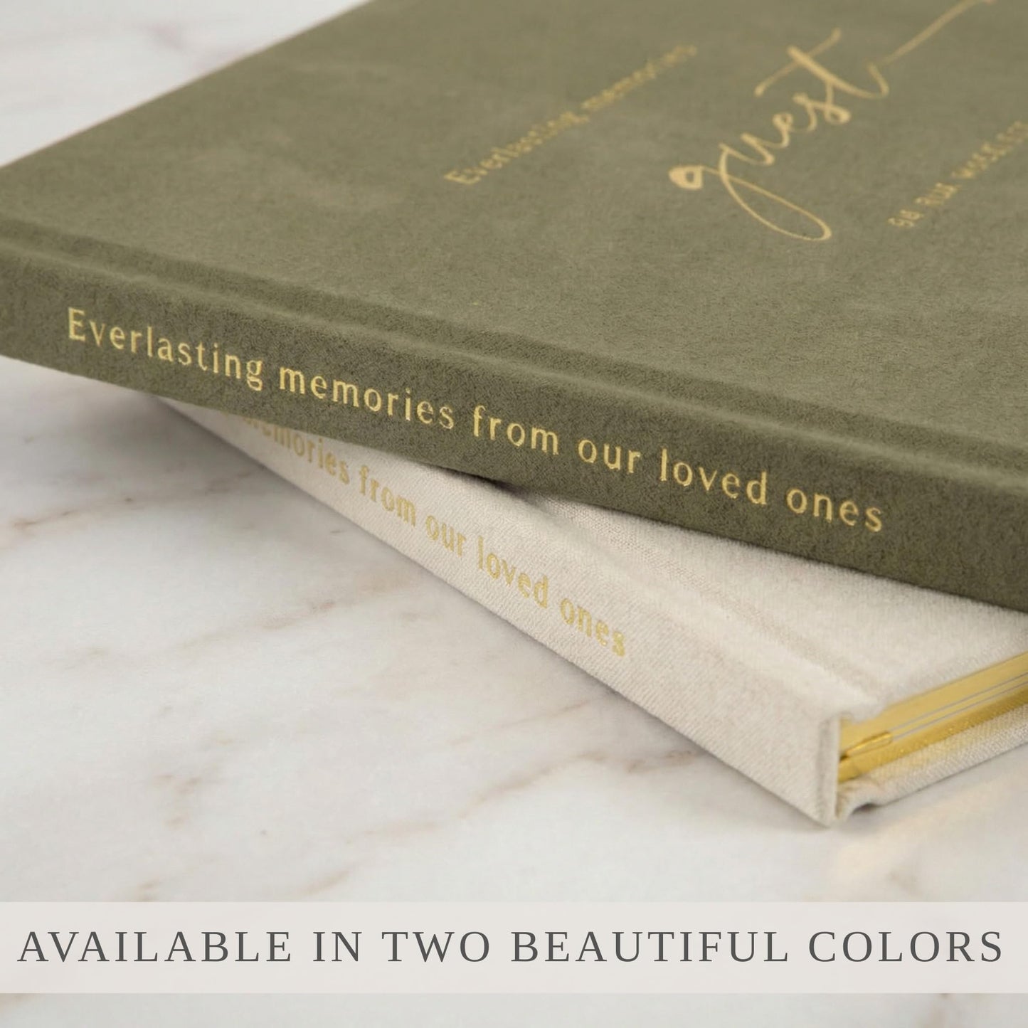 ZICOTO Beautiful Wedding Guest Book for Your Wedding Reception - Simply Elegant Guestbook to Sign in and Add Polaroid Photos - The Perfect Baby Shower Guest Book for The Special Day