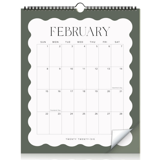 Aesthetic 2026 Wall Calendar - Runs Until December 2026 - The Perfect Modern Calendar Planner for Easy Organizing