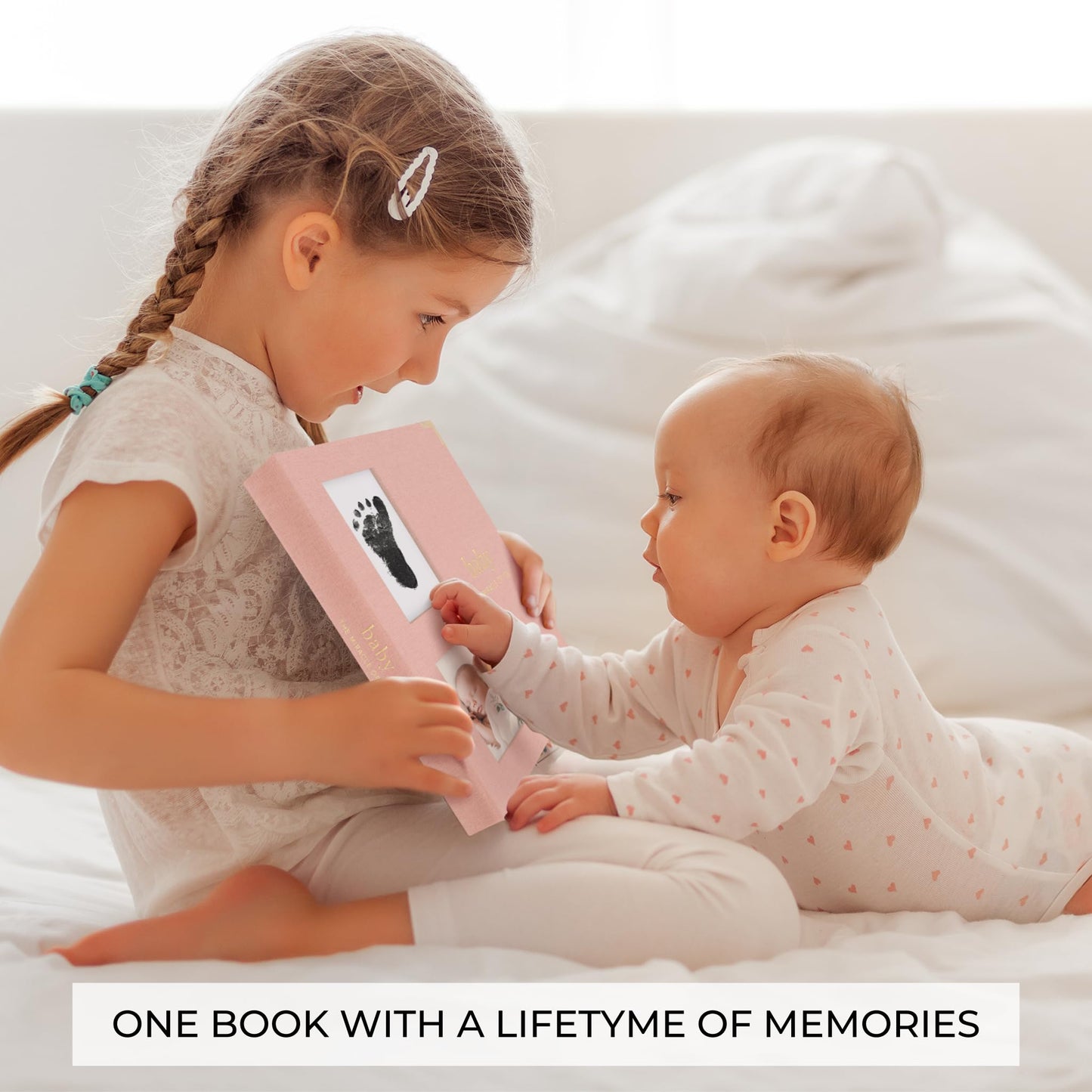 Keepsake Baby Memory Book for Boys and Girls – Timeless First 5 Year Baby Book With Photoslots – Cute Journal Scrapbook or Photo Album - Record a Milestone for Every Event from Birth to Age 5