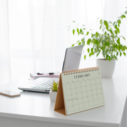 Aesthetic Desk Calendar 2027-2028 - Runs from January 2027 until July 2028