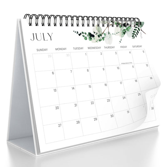 Aesthetic Desk Calendar 2025-2026 - Runs June 2025 until December 2026 - Beautiful Small Flip Desktop Calendar for Easy Organizing