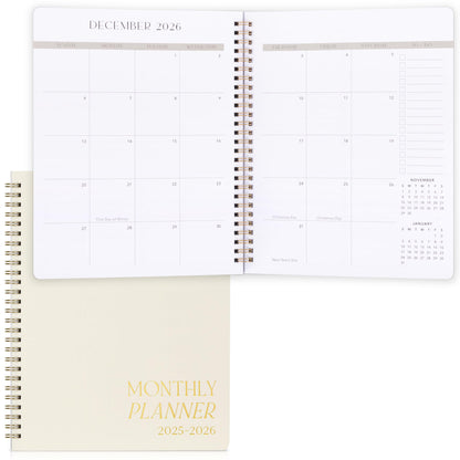 Beautiful 2025-2026 Monthly Planner and Calendar Book - To Do List Notebook That Easily Organizes Your Tasks to Boost Productivity - Runs From January 2025 Until December 2026